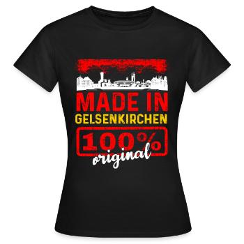 Halle - Frauen T-Shirt - Schwarz - Vorne - AI Model Female 172 dark (172cm)