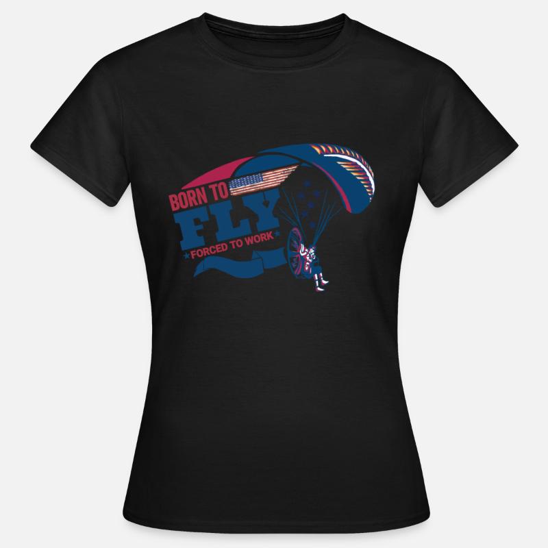 Bron doit voler forcé de travailler pilote de paramoteur - T-shirt Femme - noir