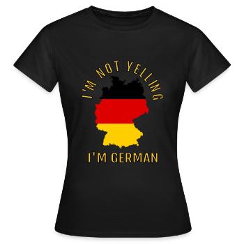 Ich schreie nicht Ich bin Deutsche - Frauen T-Shirt - Schwarz - Vorne - AI Model Female 172 dark (172cm)