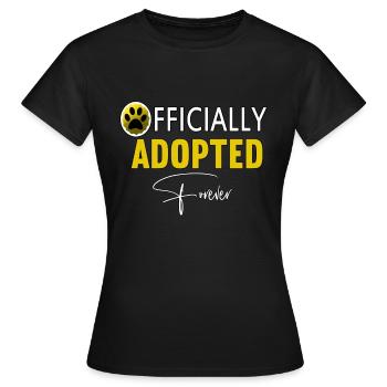 Adoption Day, Officially Adopted Forever - Women's T-Shirt - black - Front - AI Model Female 172 dark (172cm)