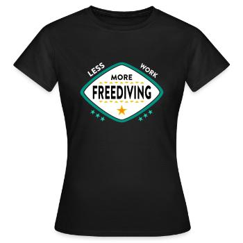 Plongée en apnée - T-shirt Femme - noir - Devant - AI Model Female 172 dark (172cm)