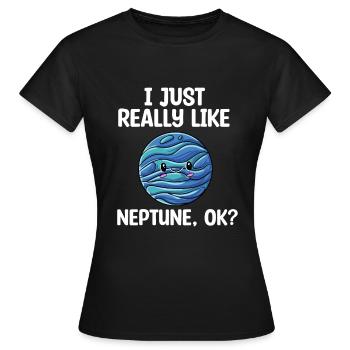 Neptun - Frauen T-Shirt - Schwarz - Vorne - AI Model Female 172 dark (172cm)