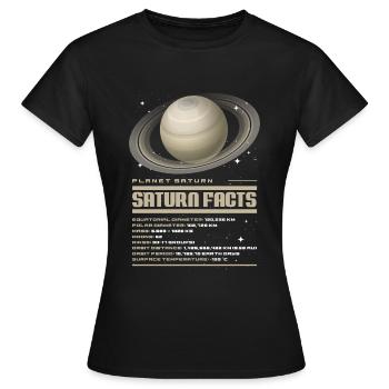 Saturn - Frauen T-Shirt - Schwarz - Vorne - AI Model Female 172 dark (172cm)