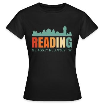 Reading - Women's T-Shirt - black - Front - AI Model Female 172 dark (172cm)