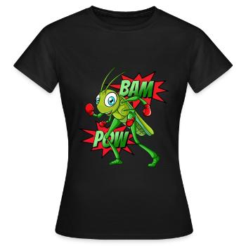 Boxe sauterelle - T-shirt Femme - noir - Devant - AI Model Female 172 dark (172cm)