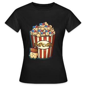 Popcorn - Women's T-Shirt - black - Front - AI Model Female 172 dark (172cm)