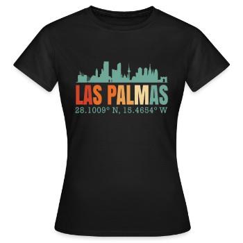 Las Palmas - Frauen T-Shirt - Schwarz - Vorne - AI Model Female 172 dark (172cm)
