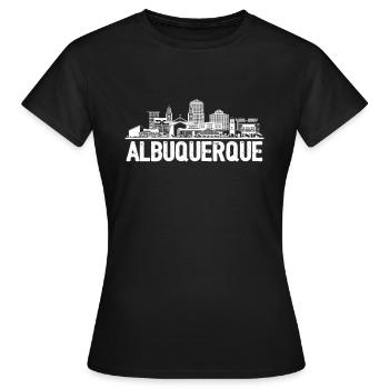 Albuquerque Skyline - Frauen T-Shirt - Schwarz - Vorne - AI Model Female 172 dark (172cm)