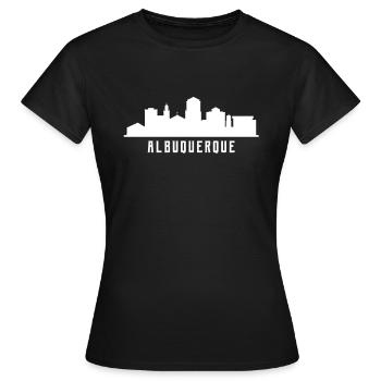 Albuquerque Skyline - Frauen T-Shirt - Schwarz - Vorne - AI Model Female 172 dark (172cm)