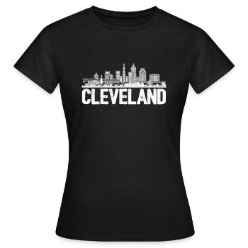 Horizon de Cleveland - T-shirt Femme - noir - Devant - AI Model Female 172 dark (172cm)