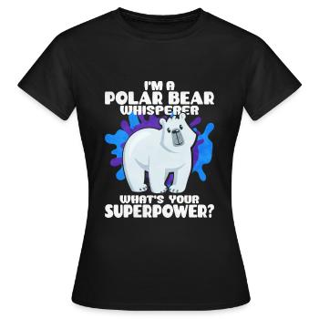 Polar bear - Women's T-Shirt - black - Front - AI Model Female 172 dark (172cm)