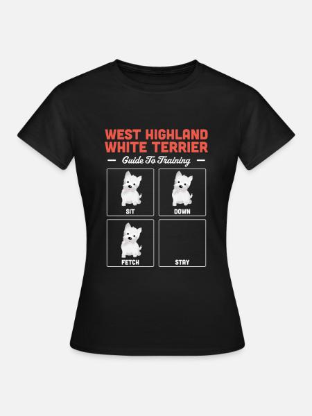 West highland terrier - Frauen T-Shirt - Schwarz