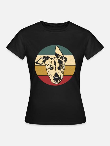 Whippet - Frauen T-Shirt - Schwarz