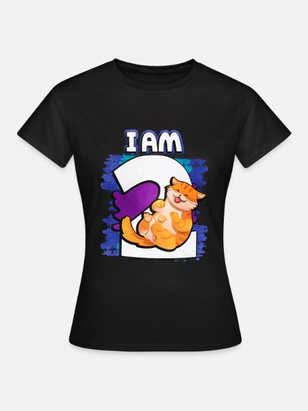 Ich Bin 2 Katze - Frauen T-Shirt - Schwarz