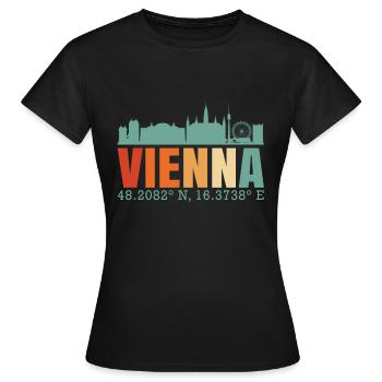 Vienne - T-shirt Femme - noir - Devant - AI Model Female 172 dark (172cm)