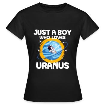 Uranus Planet Geschenk - Frauen T-Shirt - Schwarz - Vorne - AI Model Female 172 dark (172cm)