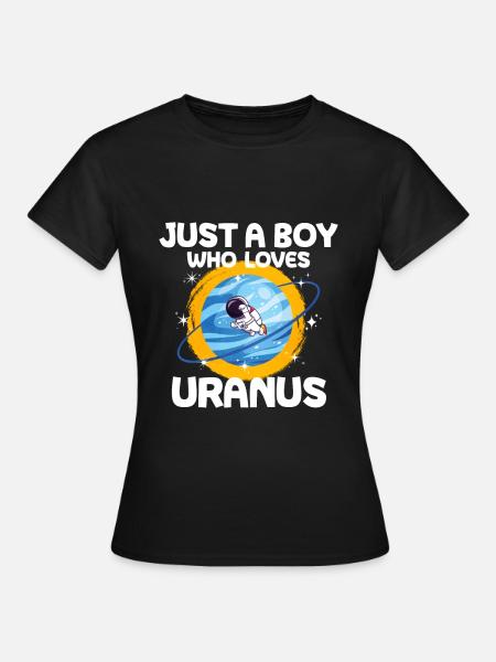 Uranus Planet Geschenk - Frauen T-Shirt - Schwarz