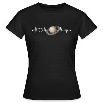 Saturne - T-shirt Femme - noir - Devant - AI Model Female 172 dark (172cm)