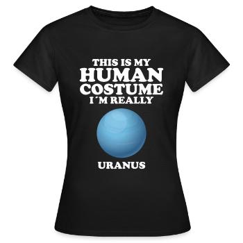 Uranus - Frauen T-Shirt - Schwarz - Vorne - AI Model Female 172 dark (172cm)