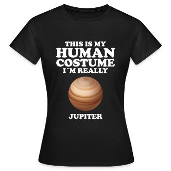 Jupiter - Frauen T-Shirt - Schwarz - Vorne - AI Model Female 172 dark (172cm)