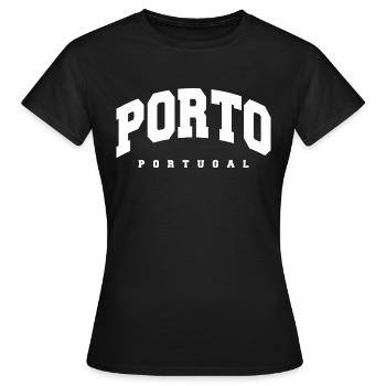Porto - Frauen T-Shirt - Schwarz - Vorne - AI Model Female 172 dark (172cm)