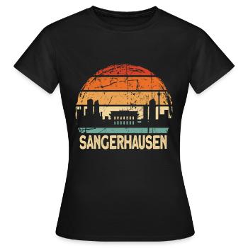 Canton de Sangerhausen - T-shirt Femme - noir - Devant - AI Model Female 172 dark (172cm)
