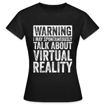 Virtual Reality VR Geschenk - Frauen T-Shirt - Schwarz - Vorne - AI Model Female 172 dark (172cm)