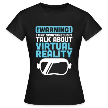 Virtual Reality VR Geschenk - Frauen T-Shirt - Schwarz - Vorne - AI Model Female 172 dark (172cm)
