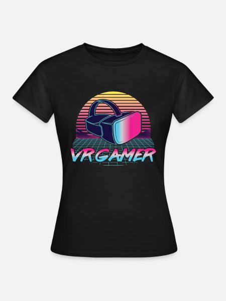 Virtual Reality VR Geschenk - Frauen T-Shirt - Schwarz