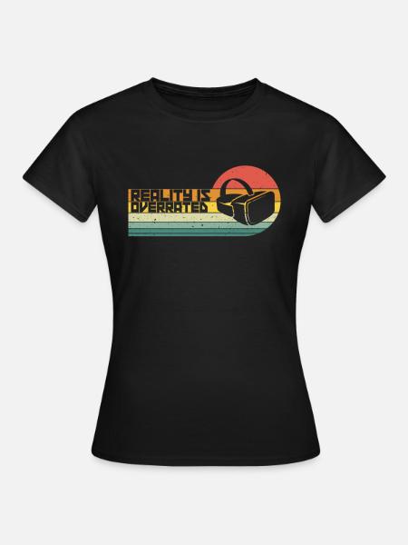 Virtual Reality VR Geschenk - Frauen T-Shirt - Schwarz