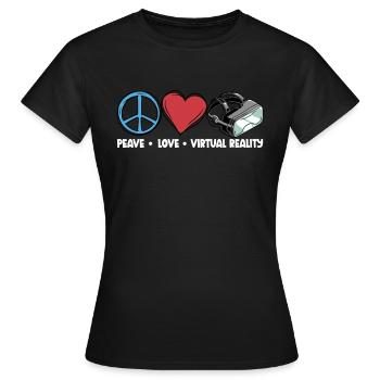 Virtual Reality VR Geschenk - Frauen T-Shirt - Schwarz - Vorne - AI Model Female 172 dark (172cm)