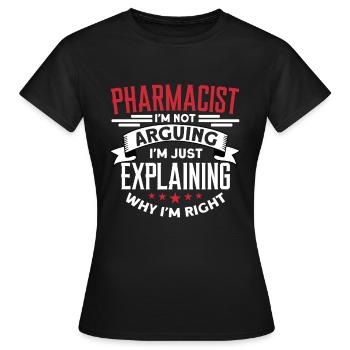 Pharmacist - Women's T-Shirt - black - Front - AI Model Female 172 dark (172cm)