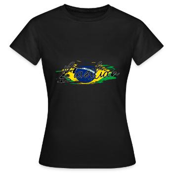 Brazil - Women's T-Shirt - black - Front - AI Model Female 172 dark (172cm)