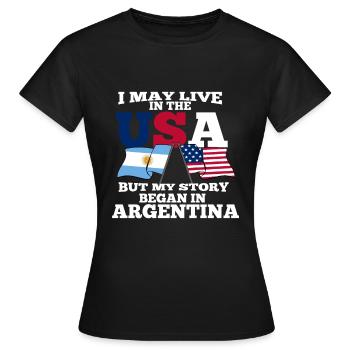 Argentina - Women's T-Shirt - black - Front - AI Model Female 172 dark (172cm)