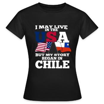 Chile - Frauen T-Shirt - Schwarz - Vorne - AI Model Female 172 dark (172cm)