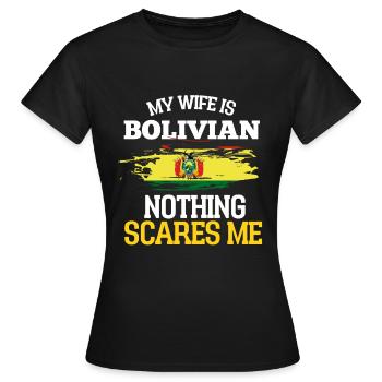 Bolivien - Frauen T-Shirt - Schwarz - Vorne - AI Model Female 172 dark (172cm)