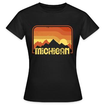 Michigan - T-shirt Femme - noir - Devant - AI Model Female 172 dark (172cm)