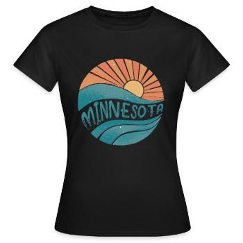 Minnesota - T-shirt Femme - noir - Devant - AI Model Female 172 dark (172cm)