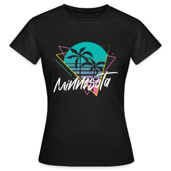 Minnesota - T-shirt Femme - noir - Devant - AI Model Female 172 dark (172cm)
