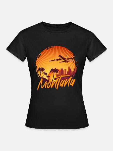 Montana - Frauen T-Shirt - Schwarz