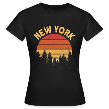 New York - T-shirt Femme - noir - Devant - AI Model Female 172 dark (172cm)