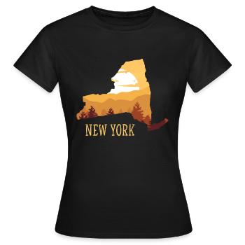 New York - T-shirt Femme - noir - Devant - AI Model Female 172 dark (172cm)