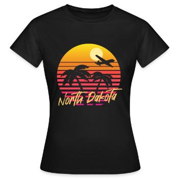 Dakota du Nord - T-shirt Femme - noir - Devant - AI Model Female 172 dark (172cm)