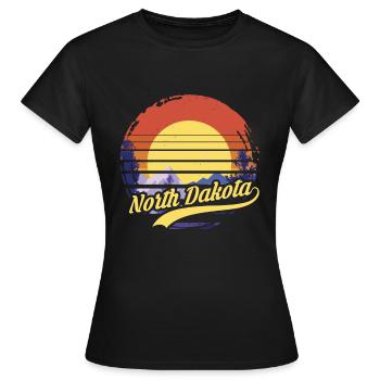 Dakota du Nord - T-shirt Femme - noir - Devant - AI Model Female 172 dark (172cm)
