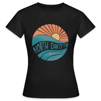 Dakota du Nord - T-shirt Femme - noir - Devant - AI Model Female 172 dark (172cm)