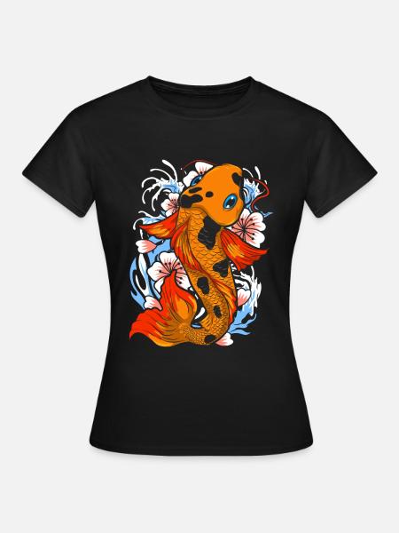 Koi Karpfen - Frauen T-Shirt - Schwarz