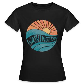 Washington - T-shirt Femme - noir - Devant - AI Model Female 172 dark (172cm)