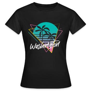 Washington - T-shirt Femme - noir - Devant - AI Model Female 172 dark (172cm)