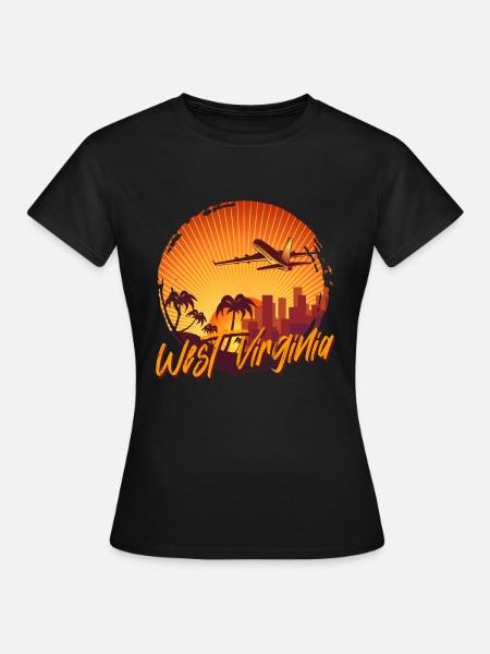 West Virginia - Frauen T-Shirt - Schwarz
