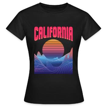 California - Women's T-Shirt - black - Front - AI Model Female 172 dark (172cm)